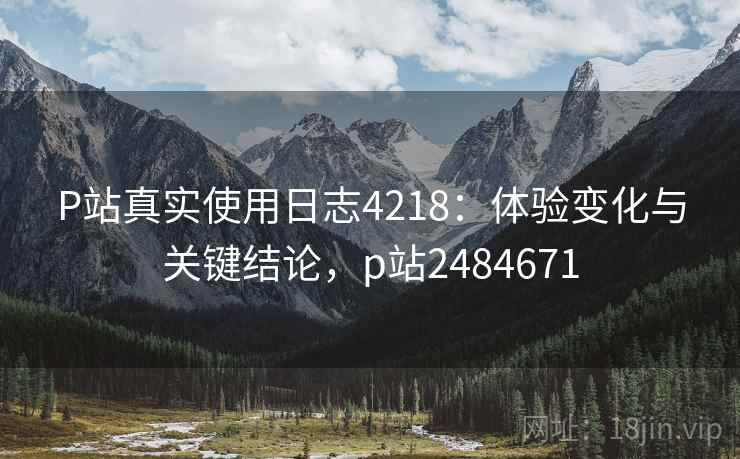P站真实使用日志4218：体验变化与关键结论，p站2484671