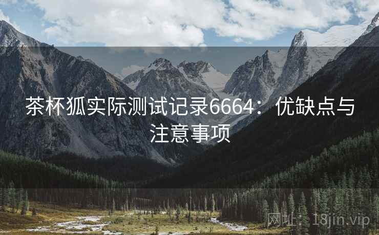 茶杯狐实际测试记录6664：优缺点与注意事项